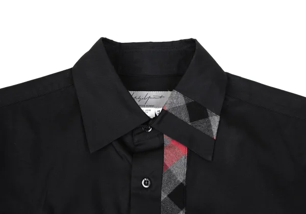 Yohji Yamamoto POUR HOMME Check Switching Long Sleeve Shirt K-166283_004