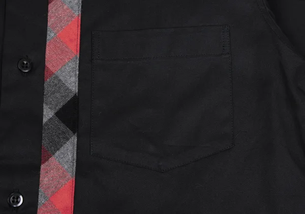 Yohji Yamamoto POUR HOMME Check Switching Long Sleeve Shirt K-166283_008