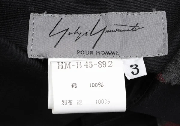Yohji Yamamoto POUR HOMME Check Switching Long Sleeve Shirt K-166283_016