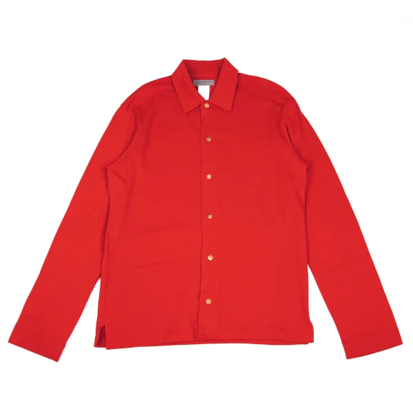 Yohji Yamamoto POUR HOMME Wool Knit Shirt Red 3 K-166284_001