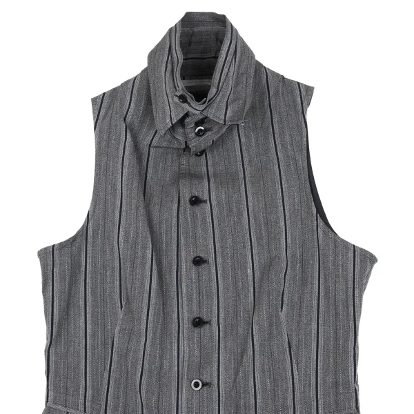 Yohji Yamamoto POUR HOMME Cotton Stripe Gilet K-166285_002