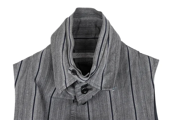Yohji Yamamoto POUR HOMME Cotton Stripe Gilet K-166285_003