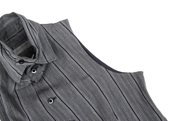 Yohji Yamamoto POUR HOMME Cotton Stripe Gilet K-166285_006