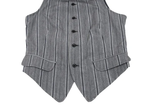 Yohji Yamamoto POUR HOMME Cotton Stripe Gilet K-166285_007