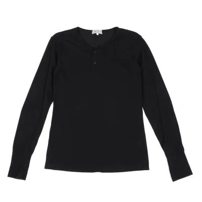 Yohji Yamamoto POUR HOMME Cashmere Blend Henley Neck T Shirt