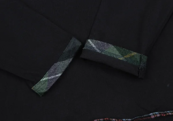 Yohji Yamamoto POUR HOMME Cotton Check Trim T Shirt K-166287_004