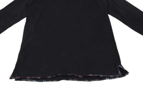 Yohji Yamamoto POUR HOMME Cotton Check Trim T Shirt K-166287_005