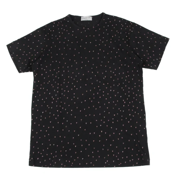Yohji Yamamoto POUR HOMME Cotton Discharge Print T Shirt Black,Red 3 K-166288_001