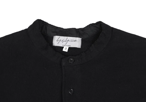 Yohji Yamamoto POUR HOMME Cut Off Henley Neck T Shirt K-166290_003