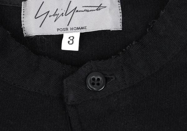 Yohji Yamamoto POUR HOMME Cut Off Henley Neck T Shirt K-166290_004