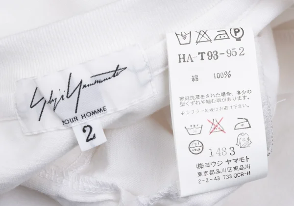 Yohji Yamamoto POUR HOMME Cotton V Neck T Shirt K-166293_011