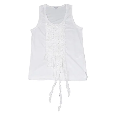 Yohji Yamamoto POUR HOMME Cotton Frill Paste Tank Top