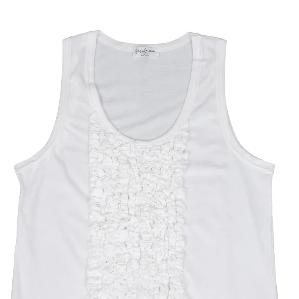 Yohji Yamamoto POUR HOMME Cotton Frill Paste Tank Top K-166296_002
