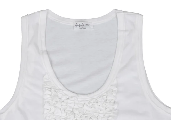 Yohji Yamamoto POUR HOMME Cotton Frill Paste Tank Top K-166296_003