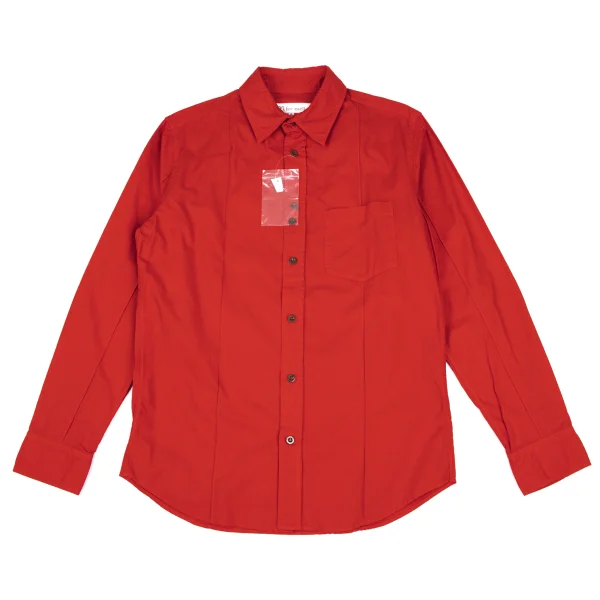 Y's for men Dyed Cotton Pintuck Shirt Red 3 K-166299_001