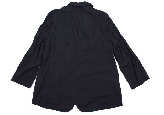 イッセイミヤケ ISSEY MIYAKE しわ加工セットアップスーツ 紫青M