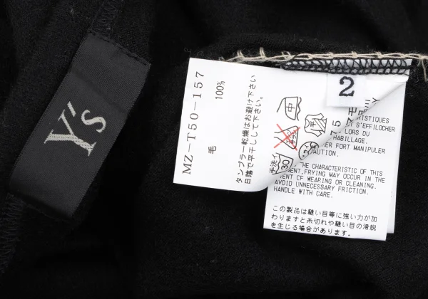 Y's for men Brushed Wool Side Stitch Knit Top K-166301_014