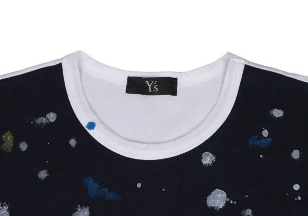 Y's for men Paint Printed Switching T-shirt K-166303_003