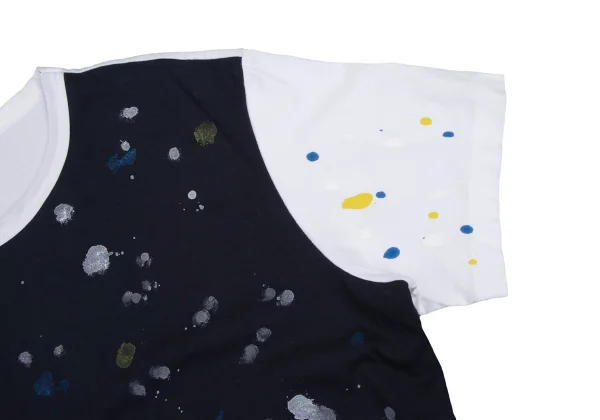 Y's for men Paint Printed Switching T-shirt K-166303_005