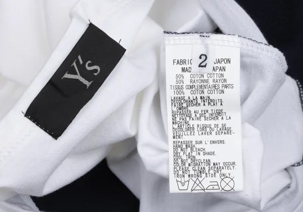 Y's for men Paint Printed Switching T-shirt K-166303_013