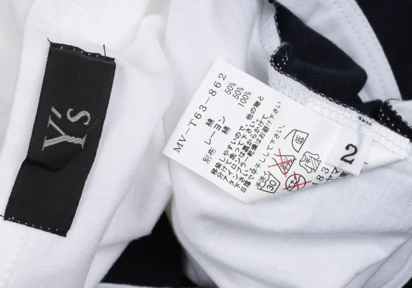 Y's for men Paint Printed Switching T-shirt K-166303_014