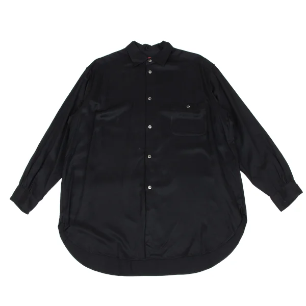 Y's for men Rayon Long Sleeve Shirt Black 2 K-166305_001