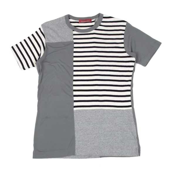 Y's for men Panel Switching T-shirt Grey 2 K-166306_001