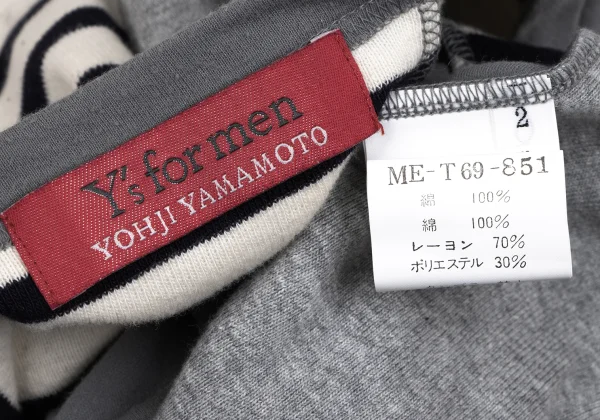 Y's for men Panel Switching T-shirt K-166306_011