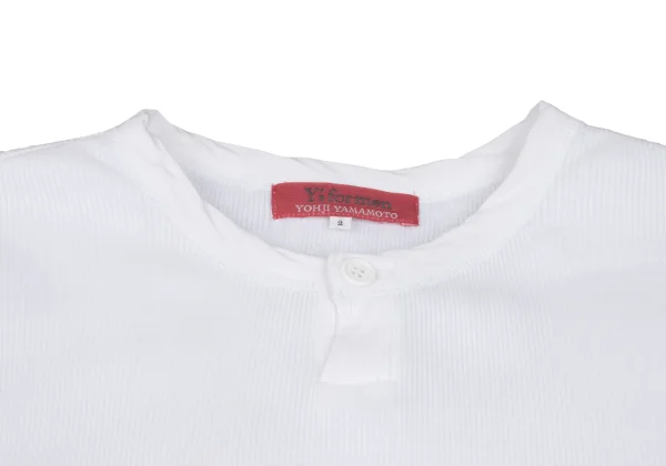 Y's for men Hem Switching Rib Cotton T Shirt K-166307_004