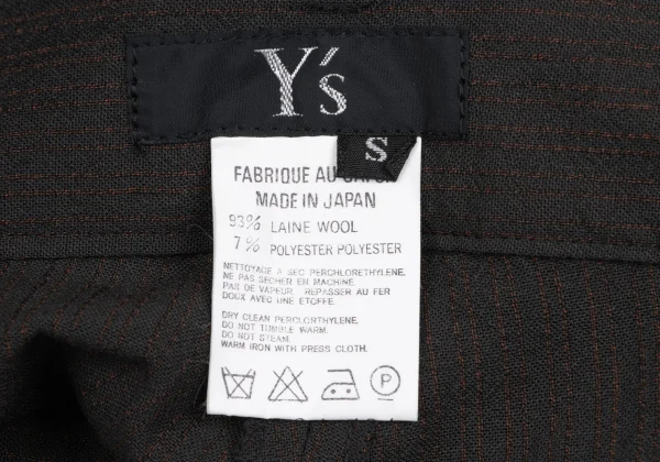 Y's Wool Striped Straight Pants K-166308_010