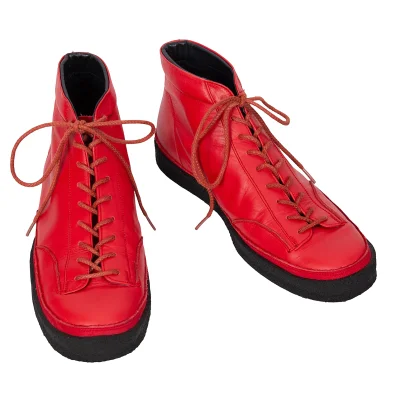 Yohji Yamamoto POUR HOMME Crape Sole Leather Sneakers