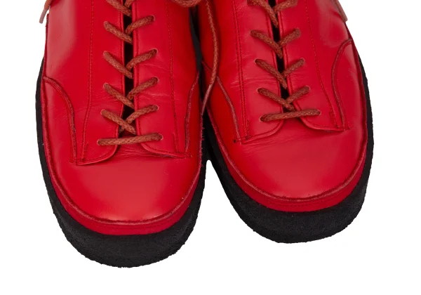 Yohji Yamamoto POUR HOMME Crape Sole Leather Sneakers K-166310_005