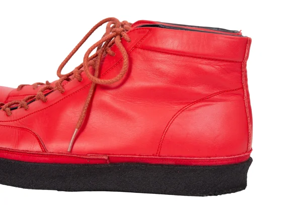 Yohji Yamamoto POUR HOMME Crape Sole Leather Sneakers K-166310_007