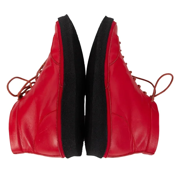 Yohji Yamamoto POUR HOMME Crape Sole Leather Sneakers K-166310_008