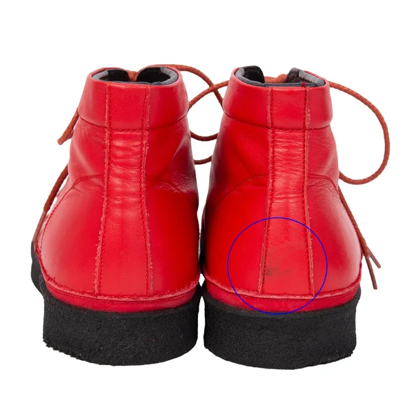 Yohji Yamamoto POUR HOMME Crape Sole Leather Sneakers K-166310_009