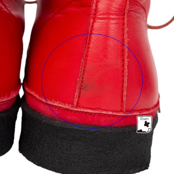 Yohji Yamamoto POUR HOMME Crape Sole Leather Sneakers K-166310_010