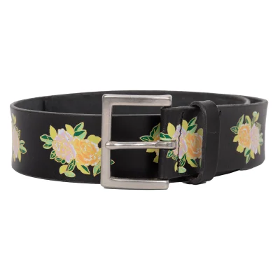 Yohji Yamamoto POUR HOMME Floral Leather Belt