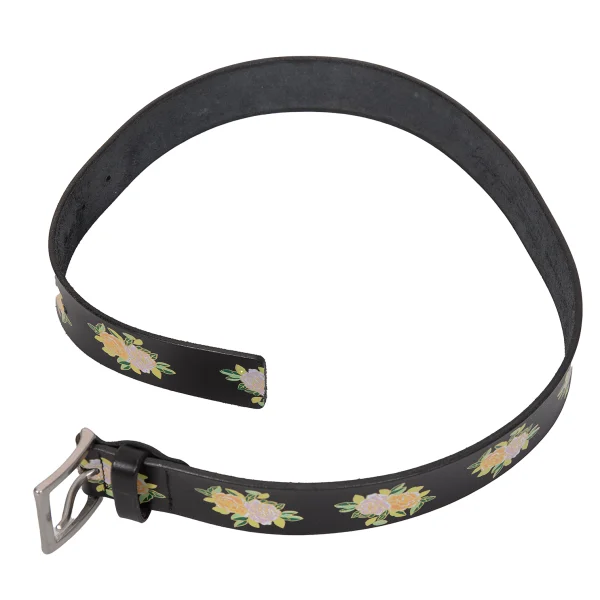 Yohji Yamamoto POUR HOMME Floral Leather Belt K-166312_002