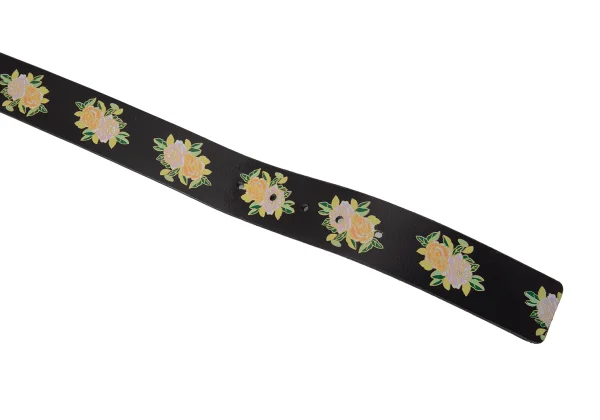 Yohji Yamamoto POUR HOMME Floral Leather Belt K-166312_005