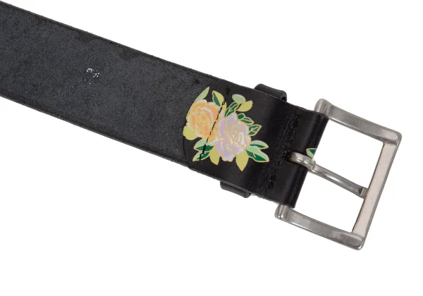 Yohji Yamamoto POUR HOMME Floral Leather Belt K-166312_007