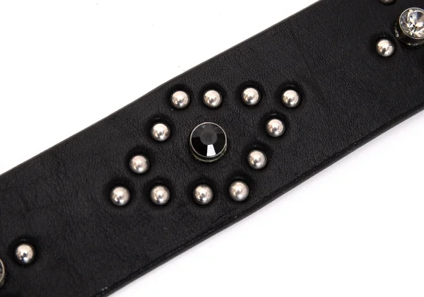 Yohji Yamamoto POUR HOMME Bijou Studs Leather Belt K-166313_006