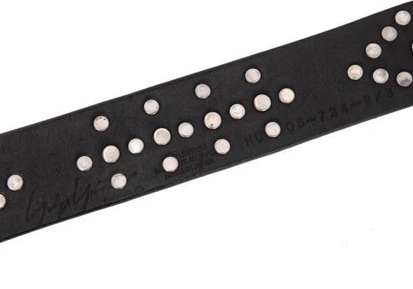 Yohji Yamamoto POUR HOMME Bijou Studs Leather Belt K-166313_010