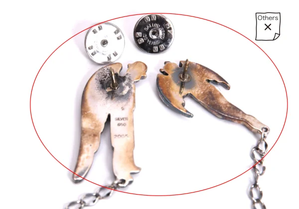 Y's for men 950 Silver Angel Collar Pin K-166318_006