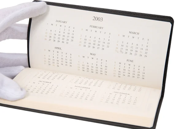 ヨウジヤマモトYohji Yamamoto 2003カレンダー手帳 黒 K-166322_004