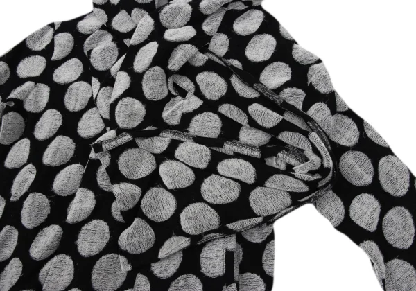 Y's Dot Pile Stole Neck Hooded Snap Cardigan K-166325_009