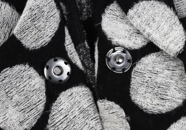 Y's Dot Pile Stole Neck Hooded Snap Cardigan K-166325_010