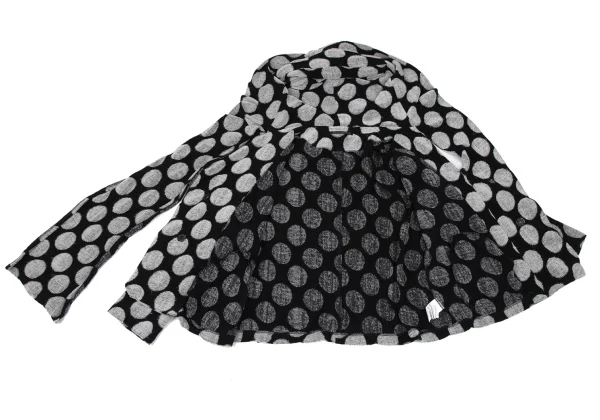 Y's Dot Pile Stole Neck Hooded Snap Cardigan K-166325_011