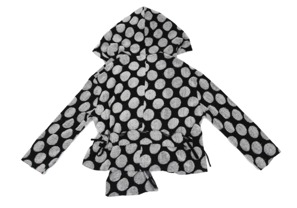 Y's Dot Pile Stole Neck Hooded Snap Cardigan K-166325_012