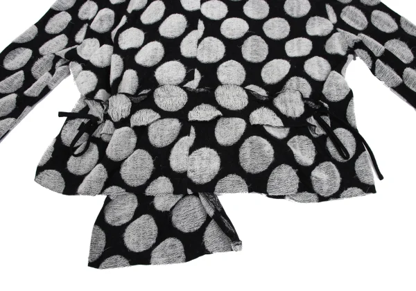 Y's Dot Pile Stole Neck Hooded Snap Cardigan K-166325_013