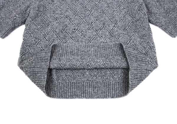 agnes b. Colette Wool Blend Diamond Openwork Short-sleeved Knit K-166326_006